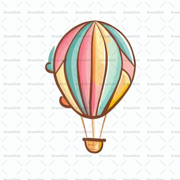 Verspielter Heißluftballon